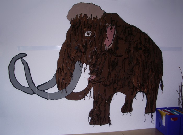 Bild des fertigen Mammts "Manni"