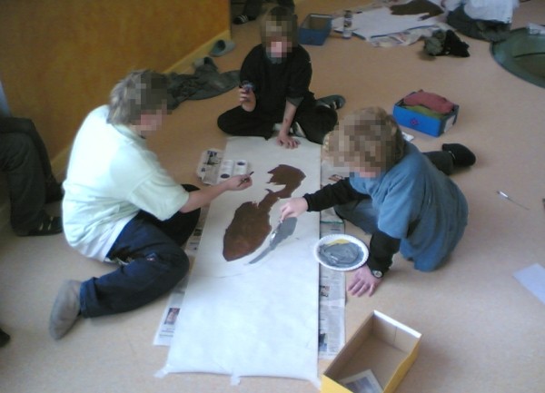 Bild der Schüler bei der Arbeit